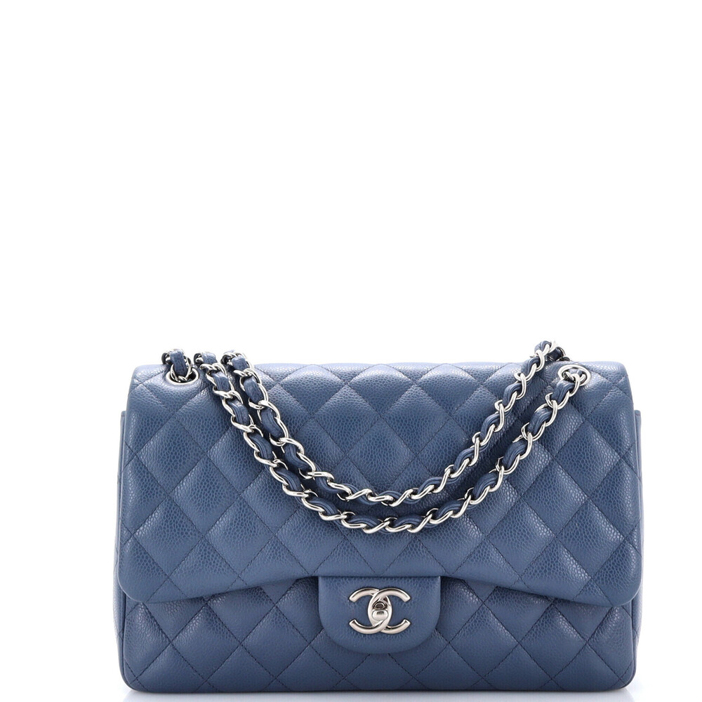 Chanel Jumbo Classic Double Flap Bag Quilted Caviar
